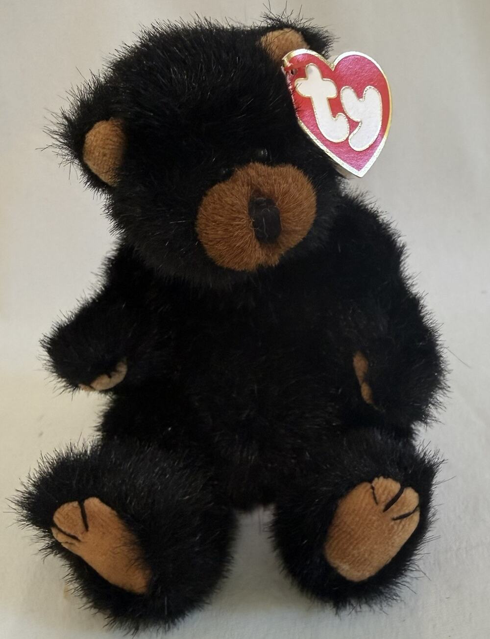 Ty 1993 Beanie Baby Ivan the Attic Treasures Collection, Jointed Black Bear